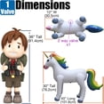 thumbnail image 2 of Inflable Rainbow Unicorn Jet Creations de pie, 76 cm, 2 of 7