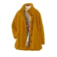 thumbnail image 2 of New Cardigan Button Down Solid Color Hoodie Fleece Coat, Gold 5XL, Size XS-5XL, 2 of 4
