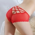 thumbnail image 6 of Bigersell Thermal Underwear Clearance Womens Underwear Boyshorts Bikini Panty Style P-1496 Spandex Shaping Panties Lace Thongs Ladies Briefs High Waist Women's Bikini Panties Red S, 6 of 8