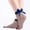 Blue, variant on Babysbule Socks for Women Women Bowknot Glitter Solid Fishnet Sock Transparent Elastic Sheer Ankle Socks