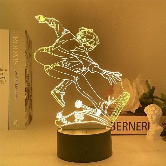 Luz nocturna SK8 Snow 3D LED que cambia de color para niños