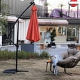 thumbnail image 4 of 10ft LED Market Hanging Umbrella | Solar-Powered for Lawn | Durable Steel and Polyester Fabric | Detachable Parts for Convenient Storage, 4 of 7