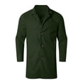 thumbnail image 5 of Fgnfyis Mens Jackets Lightweight Fashion Handsome Long Wool Overcoat Comfortable Warm Soft Coat Mens Coats and Jackets Green L, 5 of 5