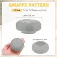 thumbnail image 3 of Uxcell 2-Pack Silicone Pot Lid Covers, 1.4" ID Universal Pot Lid Top Knob Heat Resistant Handle Caps [Gray, Giraffe Style], 3 of 6