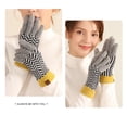 thumbnail image 2 of Autumn And Winter Explosions Wool Contrast Wool Knitted Gloves Retro Jacquard Plus Velvet Cycling Touch Screen Warm Gloves, 2 of 12