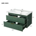 thumbnail image 3 of 36" Bathroom Vanity with Sink Top, Wall Mounted Bathroom Storage Cabinet with 2 Big Drawers, Solid Wood Bathroom Cabinet with Decor Line, Green, 3 of 7