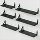 thumbnail image 1 of Juego de estantes de pared AMADA HOMEFURNISHING Wood Floating Black, 1 of 8