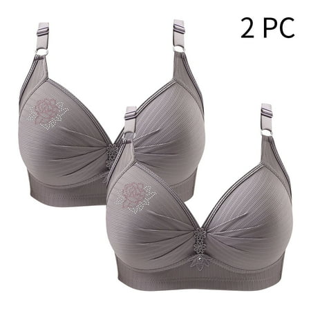 Xdegoge Orders Placed My Account Recently Wireless Bras for Women 2 Pack High Support Bras Plus Size Casual Full Coverage Bras Breathable Adjustable Strap Ladies Bras Lingerie Clearance Past Orders