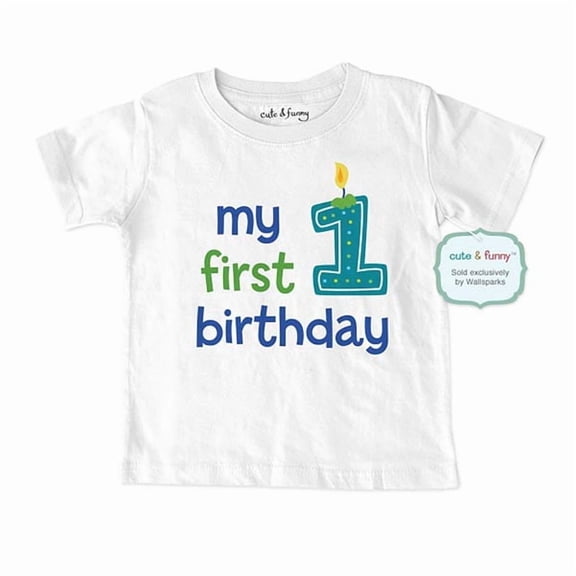 My first birthday - baby boy design - Baby Infant T-Shirt - Great 1st Birthday Shirt! cute & funny wallsparks