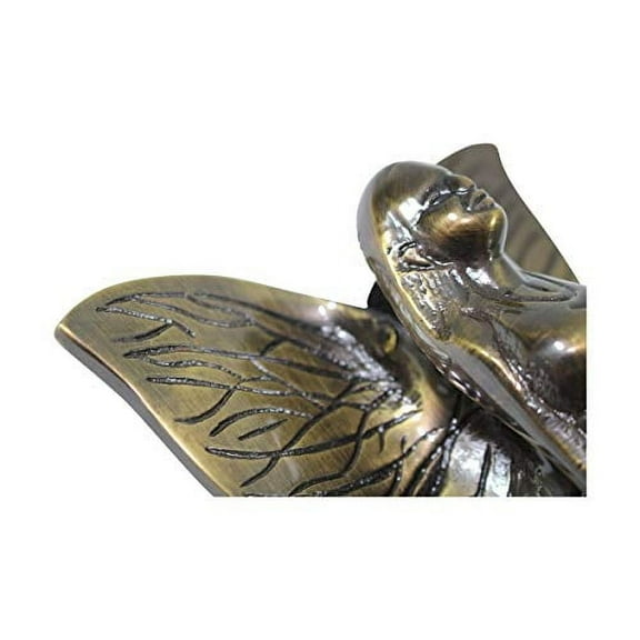Renovators Supply Manufacturing Brass Door Knockers for Front Door 7 in. Flower Fairy Antique Brass Door Knocker with Mounting Hardware
