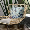 thumbnail image 6 of Glory of Flowers Peacock Throw Pillow with Removable Cover in Light Green Aqua Brown 18x18, 6 of 9