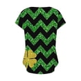 thumbnail image 5 of Fiudx Ropa de Mujer Top de Primavera/Verano de Manga Corta Informal con Cuello En V Estampado Del Día de San Patricio para Mujer, 5 of 5