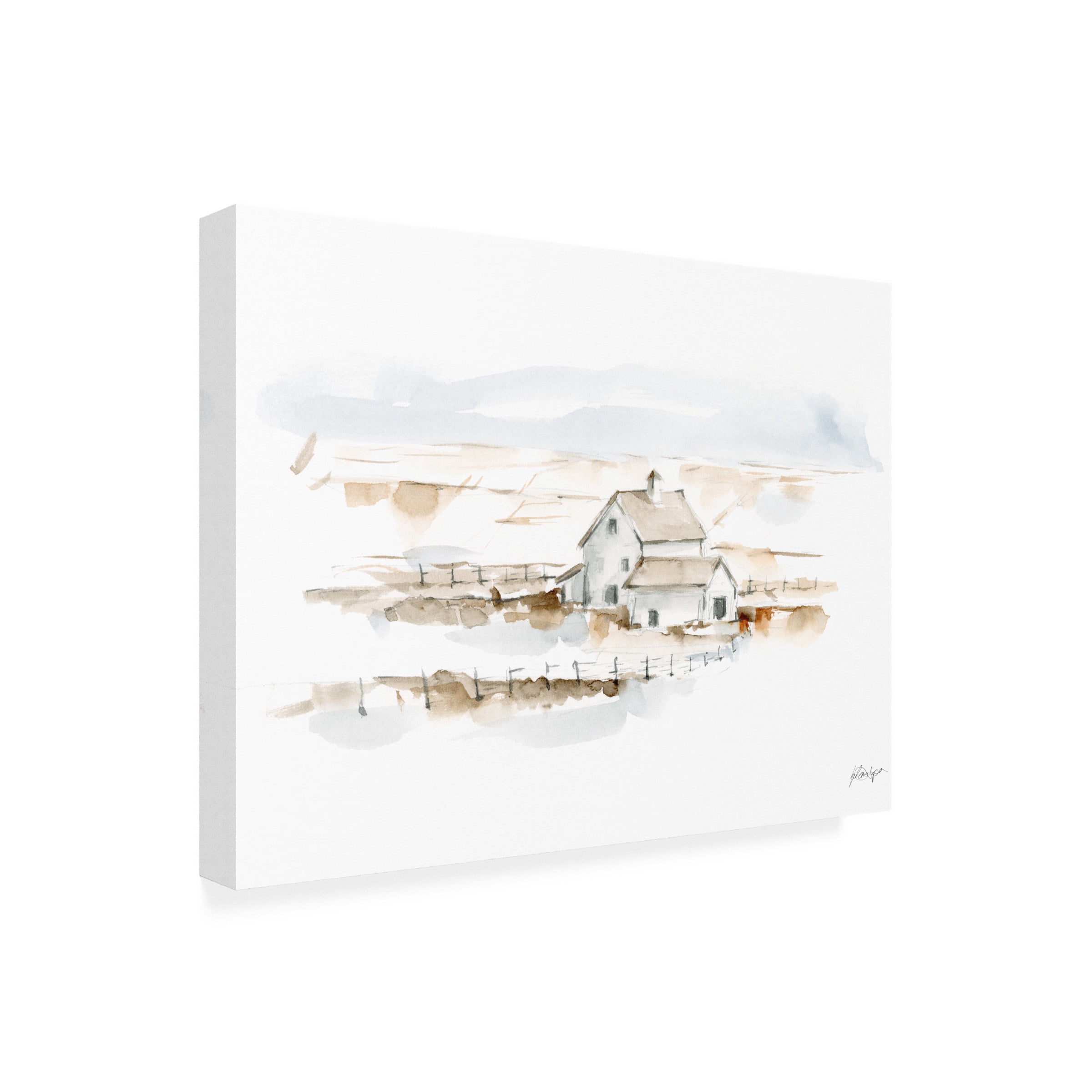 Ethan Harper 'Neutral Farmhouse II' Canvas Art