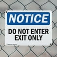 thumbnail image 5 of (2 Pack) Do Not Enter Exit Only OSHA Notice Sign 10 Inch X 7 Inch Plastic Sign, Weather Resistant, UV Protected for Workplace, Business, and Construction Site, Made in the USA, 5 of 8