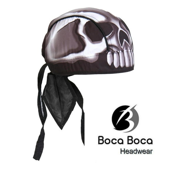 Hot Leathers Skull Face Polyester Leathers Premium Bandana Multicolor