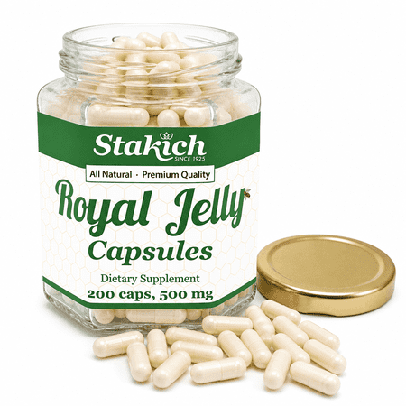 Stakich Royal Jelly Capsules 500 mg 200 Count Dietary Supplement