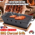 thumbnail image 2 of XL 36cm Durable Metal Barbecue Grill Plate BBQ Charcoal Cookware + Tray + Handle, 2 of 13