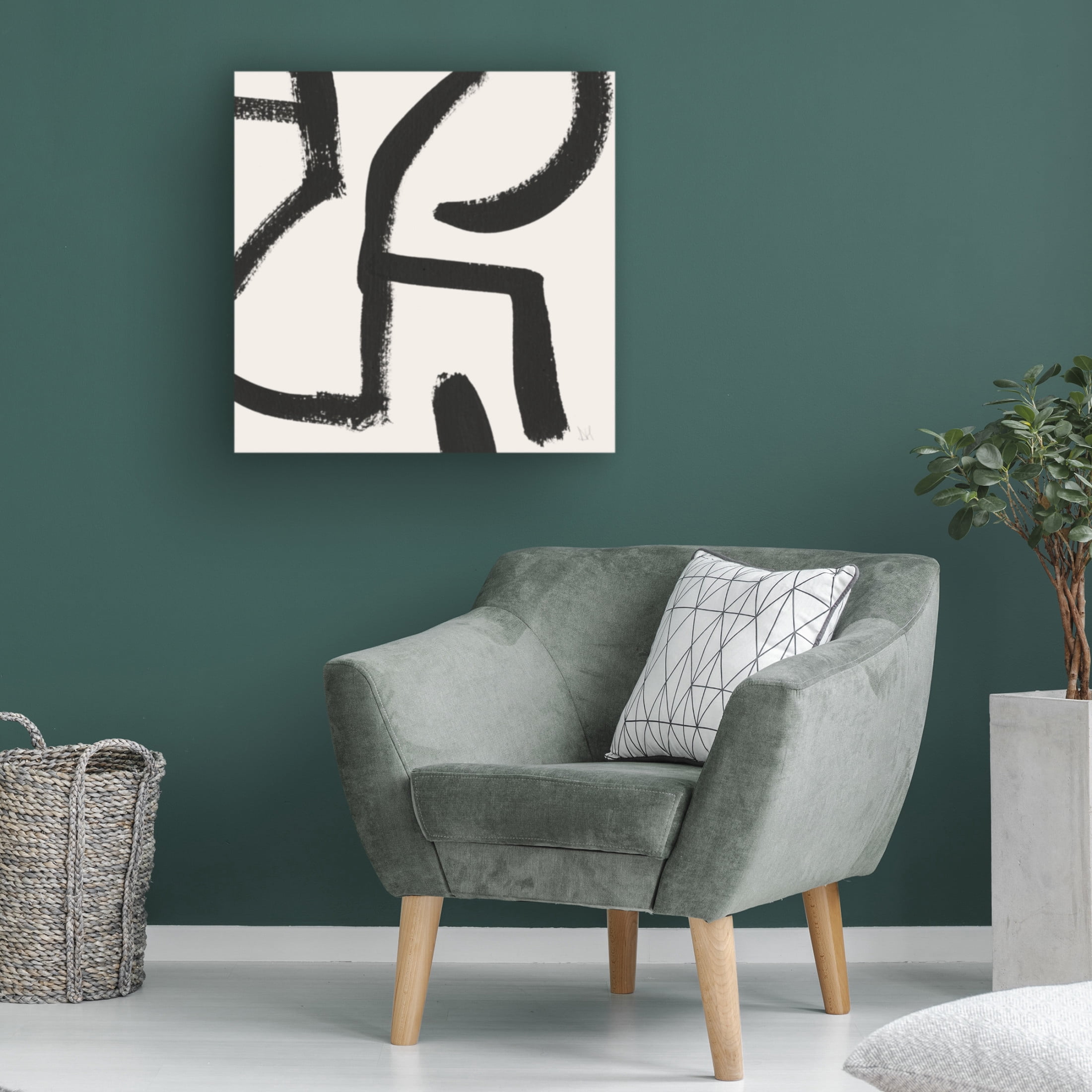 Trademark Fine Art Dan Hobday Curvy Lines No2 Canvas Wall Art