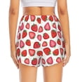 thumbnail image 2 of Lsque Hand Drawn Strawberry Printed Women's Running Shorts with Liner Pockets,Elastic Quick Dry Workout Athletic Gym Yoga Shorts,Womens High Waist Shorts-X-Large, 2 of 9