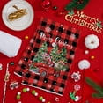 thumbnail image 4 of JOOCAR Christmas Red Black Buffalo Plaid Snowman Xmas Trees Polyester Kitchen Towels 16"x27.5", 4 of 5