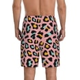 thumbnail image 3 of Kdxio Leopard Print Mens Sleep Shorts Bottoms Soft Comfy Pajama Wear Pants with Drawstring Pockets, 3 of 7