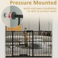 thumbnail image 5 of Fairy Baby Baby Safety Gate with Cat Door,57"-66" Extra Wide Pressure Mount Pet Gate Black Metal, 5 of 8