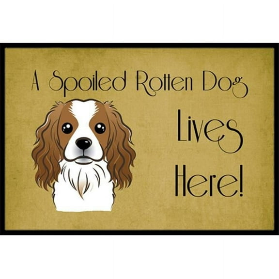 Cavalier Spaniel Spoiled Dog Lives Here Door Mat