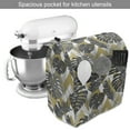 thumbnail image 2 of Monstera Leaf Stand Mixer Cover, Botanical Aloha Pattern with Modern Design on Geometric Pattern, Kitchen Appliance Organizer Bag Cover with Pockets, 5 Quarts, Charcoal Grey and Khaki, by Ambesonne, 2 of 4