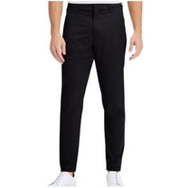 Men's Stretch Golf Pants Business Casual Slim Fit Dress Pants Flat Front Tapered Work Cropped Trousers with Pockets
