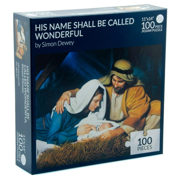 Simon Dewey Christmas Puzzle His Name Shall Be Called Wonderful 100 Piece Puzzle
