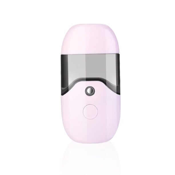 Minnieouse Vaporizador facial con mango de 50 ml USB recargable Humidificador evaporativo Difusor Esteticista Suministros para doméstico Protección de la piel Rosado