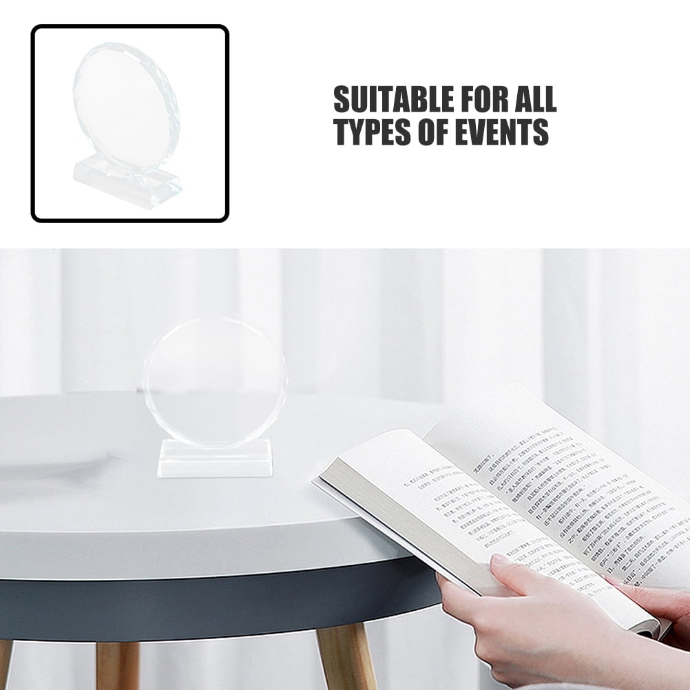 GOOHOCHY Sublimation Blanks Crystal Award Trophy with Photo Frame, Decorative Plaque for Recognition, Appreciation, and Picture Display
