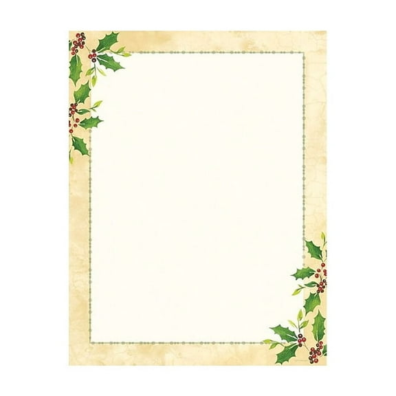 Great Papers! Holiday Stationery Falling Holly 80/Pack (2015049)