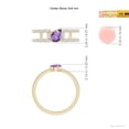 thumbnail image 4 of ANGARA Natural Tilted Pear Amethyst Parallel Split Shank Ring in 14K Yellow Gold for Women (Size-6x4mm) | February Birthstone, Birthday, Anniversary, Jewelry Gift for Women | Natural Amethyst Ring, 4 of 8