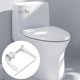 thumbnail image 2 of Toilet Flush Handle Lever Kit With Chain For SideMount Tank Chrome Finish Easy Installation Bathroom Accessory, 2 of 5