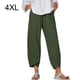 thumbnail image 1 of Mujer Pantalones Bolsillo Noveno Pantalones Pantalones deportivos sueltos de pierna ancha, Verde, 4XL Advancent AP002213-21, 1 of 5