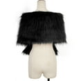 thumbnail image 6 of Mifelio Faux Fur Shawl Women Luxurious Winter Faux Superficial Knowledge Scarf Wrap Collar Shruging for Lady Poncho Wedding Dinner Party for Women and Girls Shawl Wraps for Women Black, 6 of 8