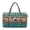 American Tribal Geometric Cow, variant on Quilted Duffel Bags for Women Men Weekender Bag with Zipper Pockets Tropical Palm Leaf Monstera Print Lightweight Overnight Luggage Gym Bags for Workout