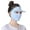 Light Blue, variant on Shenmeida Wide Brim Breathable Neck Gaiter Balaclava Headwear Face Cover with Ear Loop Ice Silk Sports Face Scarf Outdoors