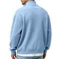 thumbnail image 5 of Awdenio Men's Sweatshirt Big and Tall Waffle Shirt Oversized Button Down Pullover Comfy Clothes, 5 of 6