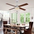 thumbnail image 3 of 48" Industrial Ceiling Fan with Remote Control 6 Speed 4 Reversible Blades Downrod Fan Bulbs Not Included, 3 of 12