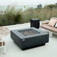 thumbnail image 6 of Elementi Plus Bergen Natural Gas Fire Pit for Outside Outdoor Fire Pit Table Smokeless Firepit Concrete Square Fire Table Patio Heater Fireplace 60000 BTUs - Dark Grey, 40 x 40 Inches, 6 of 11