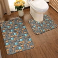 thumbnail image 2 of Yiaed Industrial Transportation Print Bathroom Mat Set 2 Pieces Mat Anti-Skid Pad Ultra Soft and Absorbent Bathroom Bath Mat Contour Bath Rugs for Toilet Base, 2 of 6