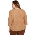 thumbnail image 2 of Alfred Dunner Womens Plus-Size Shimmer Animal Jacquard Top With Necklace, 2 of 4