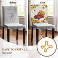 thumbnail image 3 of Chair Covers Set of 4 Sunflower Red Truck Chair Slipcover Protector Stretch Chair Covers Farmhouse Bee Flowers Chair Back Covers for Dining Chairs Kitchen Dinner Home Party Decor, 3 of 9