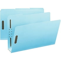 Smead, SMD20002, 100% Recycled Fastener File Folders, 25 / Box, Blue