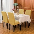 thumbnail image 4 of Subrtex Stretch Textured Grain Dining Chair Slipcover (Set of 4, Beige), 4 of 8
