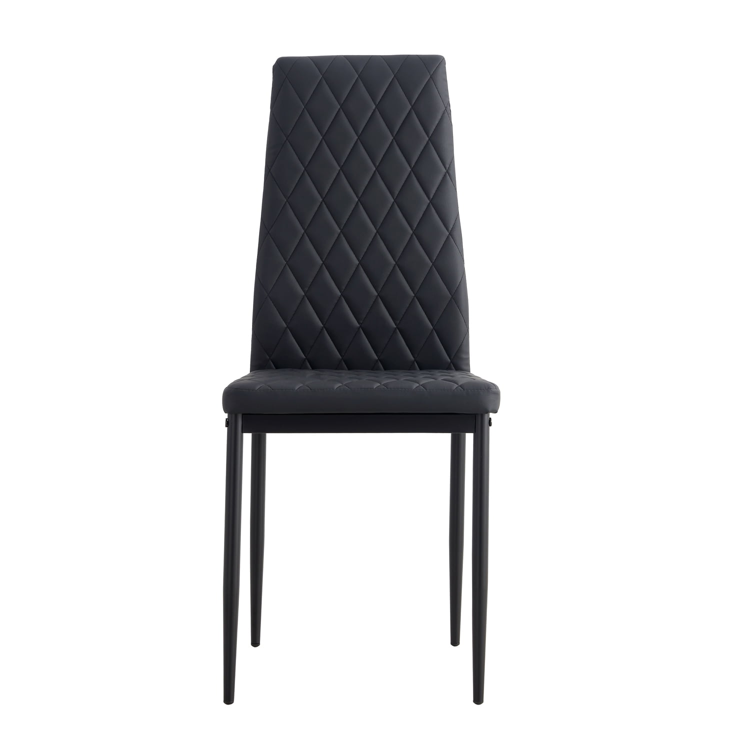 Yardi Yard Modern Faux Leather Dining Chair with Metal Legs, High Back Padded Seat Chair for Kitchen, Dining Living Room, Restaurant, Set of 4, Black Yardi Yard Modern Faux Leather Dining Chair with Metal Legs, High Back Padded Seat Chair for Kitchen, Dining Living Room, Restaurant, Set of 4, Black