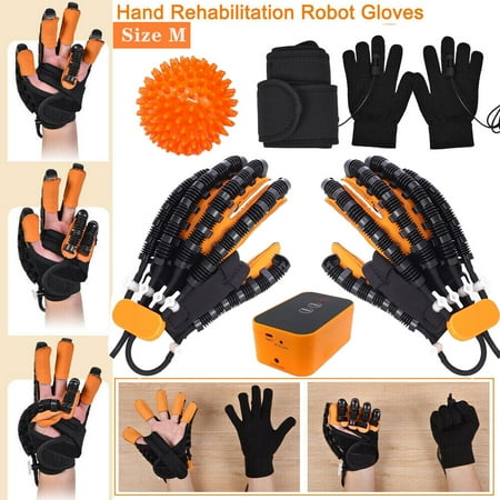 Rehabilitation Robot Glove for Stroke Patient, Hand Stroke Recovery Equipment(Right and Left Hand-M)