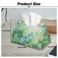 thumbnail image 7 of ZUXONGSY Palm Leaf Tissue Box Covers Rectangle PU Leather Tissue Cube Box Cover with Buckle Tissue Box Holder Easy to Install Napkin Tissue Dispenser for Home Bathroom Car, 7 of 7